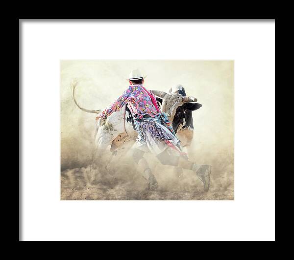 Rodeo Framed Print featuring the photograph The Dance by Ron McGinnis