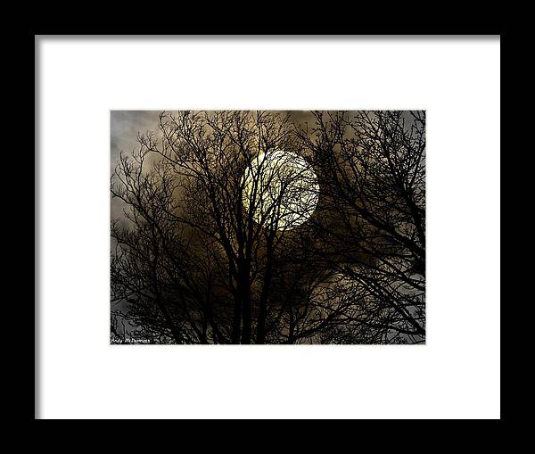 Digital Art Framed Print featuring the photograph The Darkness by Andrew Mcdermott