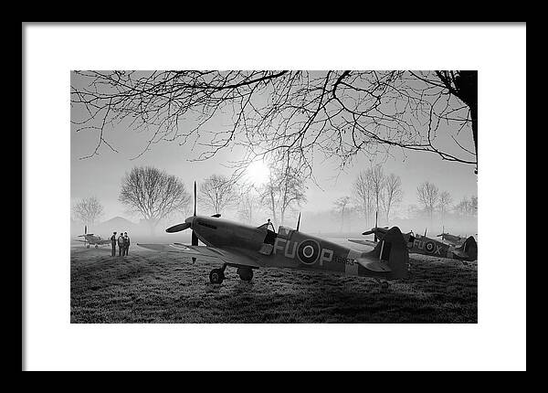 Royal Framed Print featuring the digital art The Day Begins - Monochrome by Mark Donoghue
