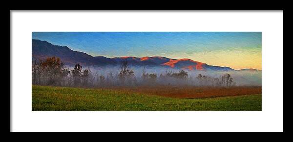 Art Prints Framed Print featuring the photograph The Day Starts by Dave Bosse