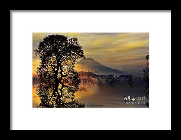 Landscape Framed Print featuring the digital art The Days Blank Slate by Chris Armytage