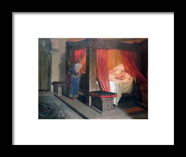 Jean-paul Laurens Framed Print featuring the painting The Death of Galswintha by Jean-Paul Laurens