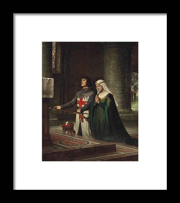 19th Century Art Framed Print featuring the painting The Dedication by Edmund Leighton