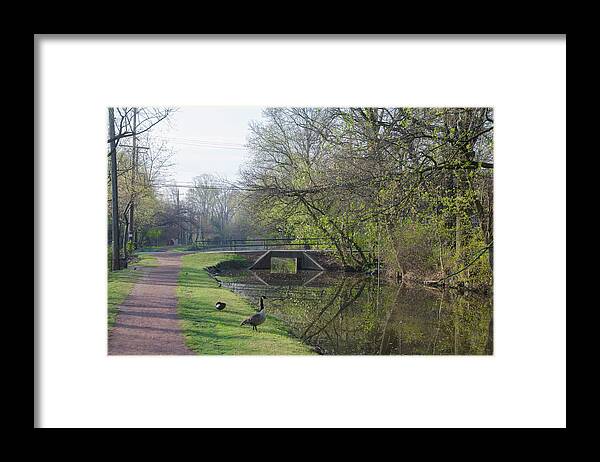 The Framed Print featuring the photograph The Delaware Canal - Morrisville Pennsylvania by Bill Cannon