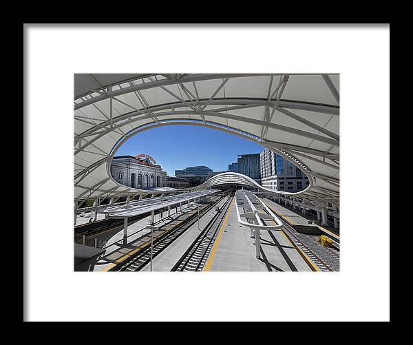 Transportation Framed Print featuring the photograph The Denver Union Station by Tim Stanley