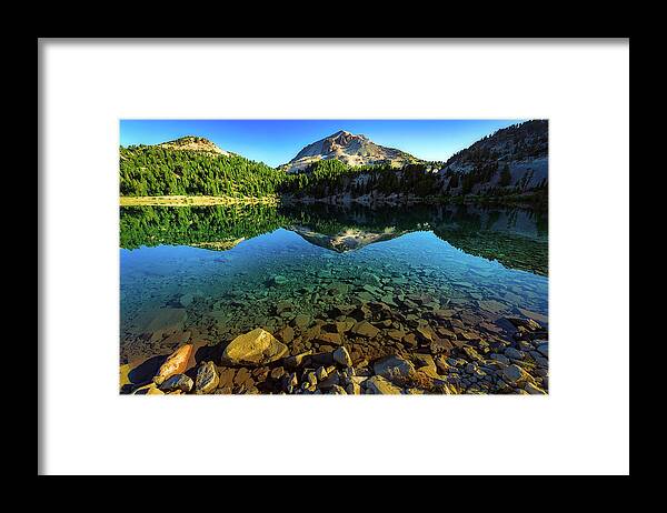1/25 Sec Framed Print featuring the photograph The Depths of Lake Helen by John Hight
