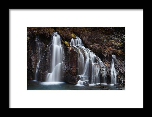 Iceland Framed Print featuring the photograph The Descent by Dominique Dubied