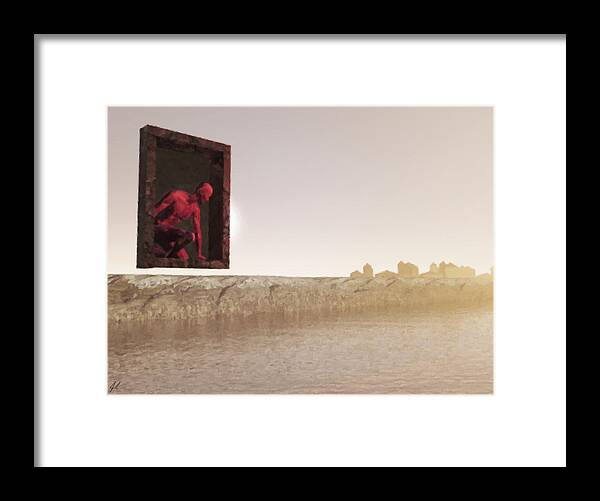 Surreal Framed Print featuring the digital art The Destroyer Cometh by John Alexander