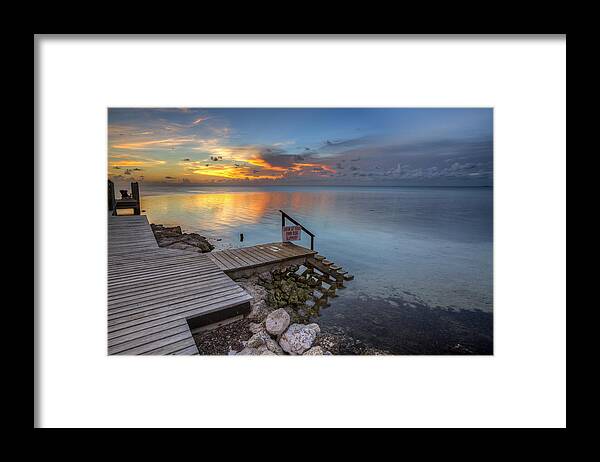Beach Framed Print featuring the photograph The dock by Al Hurley