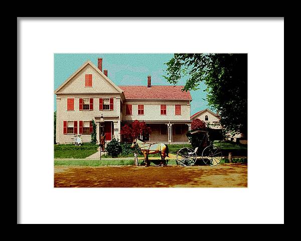 Architecture Framed Print featuring the digital art The Doctor Heads Out on a House Call by Cliff Wilson