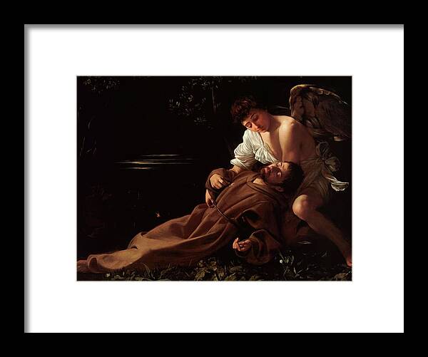 Ecstacy Framed Print featuring the painting The Ecstacy Of Saint Francis Of Assisi by Troy Caperton