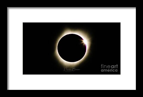 Science Framed Print featuring the photograph The Edge Of Totality 2 by Nick Boren
