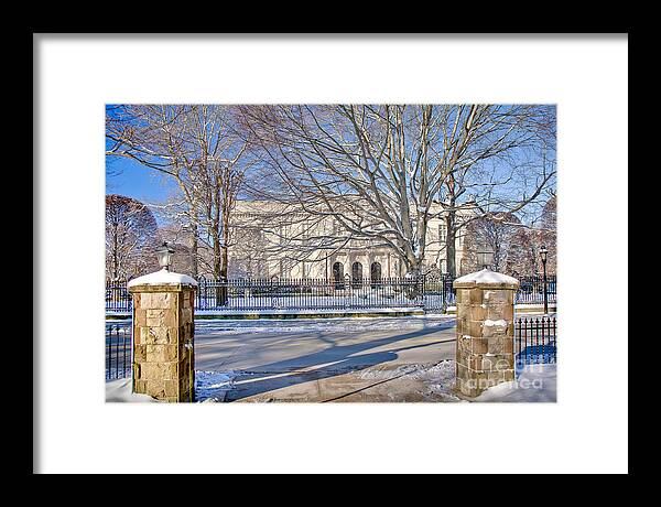 Architecture Framed Print featuring the photograph The Elms in Winter by Susan Cole Kelly