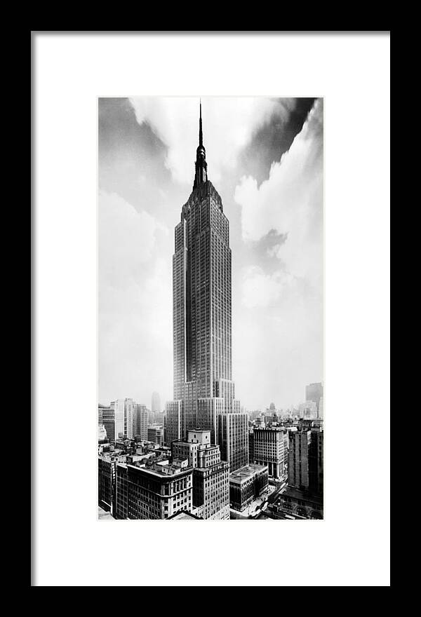 1950s Framed Print featuring the photograph The Empire State Building, New York by Everett