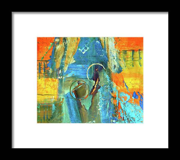 Acrylic Abstracts Framed Print featuring the painting The End Game by Everette McMahan jr