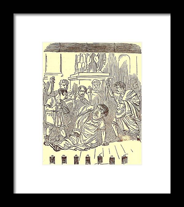 The End Of Julius Caesar Framed Print By English School