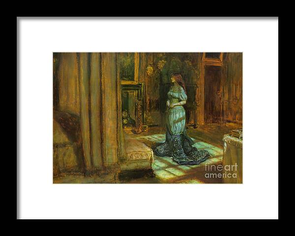 John Everett Millais - The Eve Of St Agnes 1863 Framed Print featuring the painting The Eve of St Agnes by MotionAge Designs