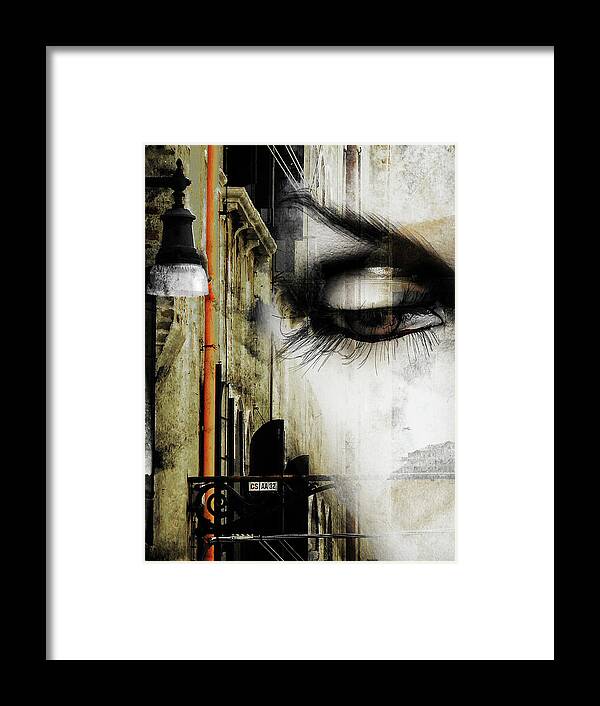 Eye Framed Print featuring the photograph The eye and the street light by Gabi Hampe