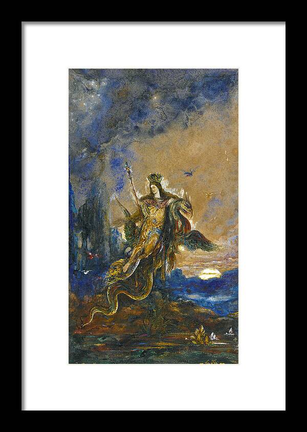 Gustave Moreau Framed Print featuring the drawing The Fairy by Gustave Moreau