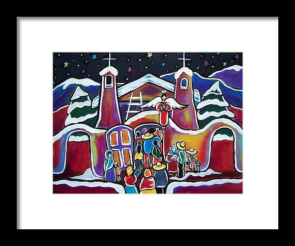 Church Framed Print featuring the painting The Faithful by Jan Oliver-Schultz