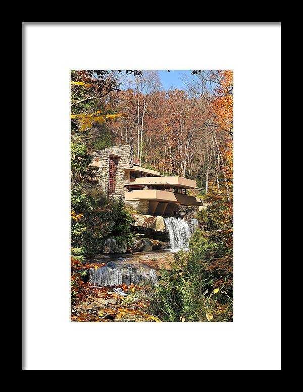Simplicity Framed Print featuring the photograph The Fallingwater by Edwin Verin