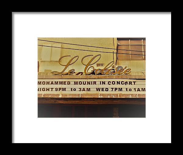 Beirut Framed Print featuring the photograph The Famous Le Colisee Cinema in Beirut by Funkpix Photo Hunter