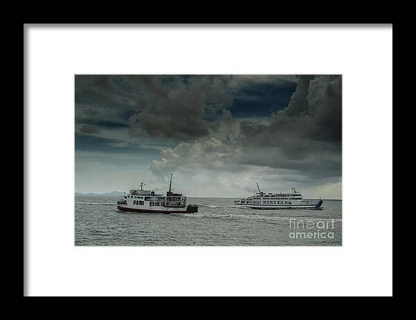Michelle Meenawong Framed Print featuring the photograph The Ferries by Michelle Meenawong