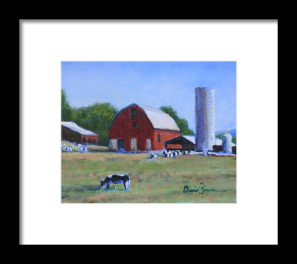 Impressionist Painting Of Wake County North Carolina Framed Print featuring the painting The Fields Of Wake County by David Zimmerman