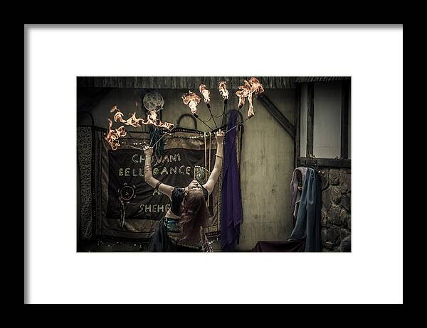 Renaissance Faire Framed Print featuring the photograph The Fire Dancer by Kristy Creighton