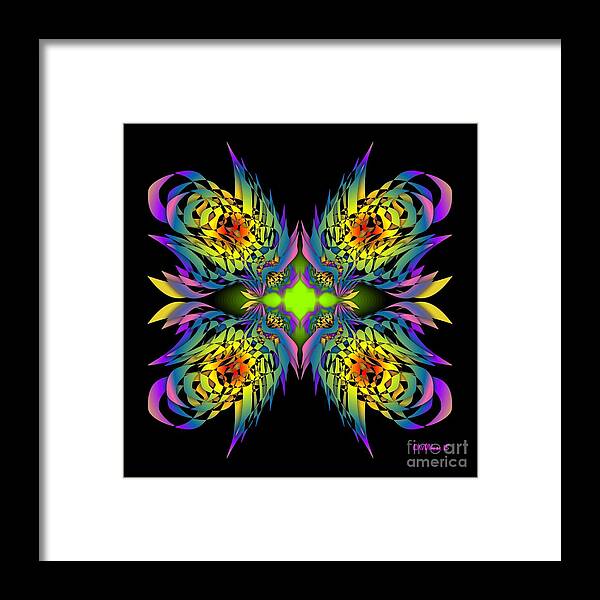 Abstracts Framed Print featuring the digital art The Firebirds 6-2 by Walter Neal