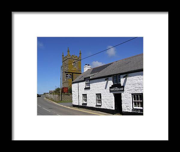 Cornwall Framed Print featuring the photograph The First and Last Inn in England by Terri Waters