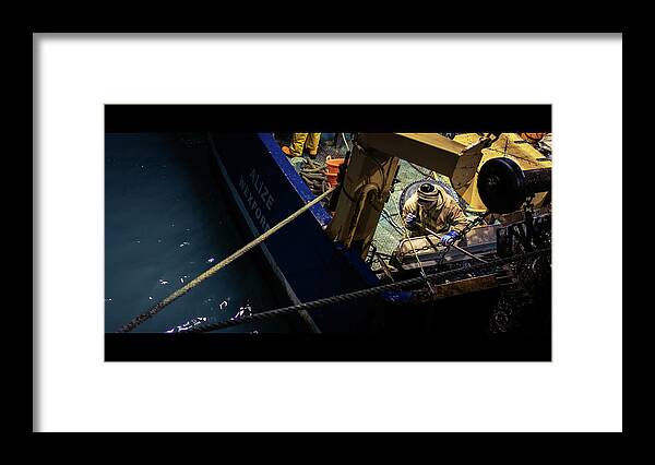 Blu Framed Print featuring the photograph The fisherman - Howth, Ireland - Color street photography by Giuseppe Milo