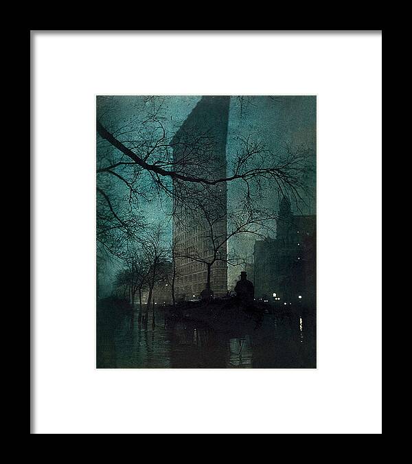 The Flatiron Building Framed Print featuring the painting The Flatiron Building by Edward Steichen