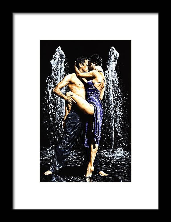 Tango Framed Print featuring the painting The Fountain of Tango by Richard Young