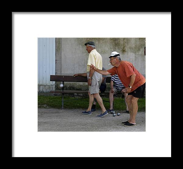 Photo Framed Print featuring the photograph The French Boule Player by Mirinda Kossoff