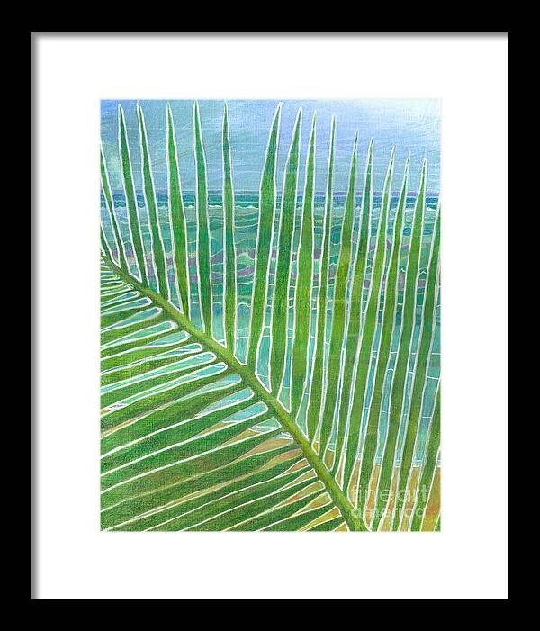 Coconut Framed Print featuring the painting The Frond - Bahamas by Amelia Stephenson at Ameliaworks