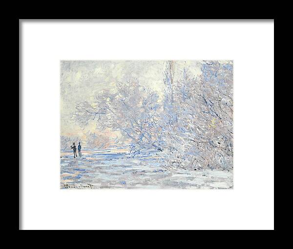 19th Century Art Framed Print featuring the painting The Frost in Giverny by Claude Monet