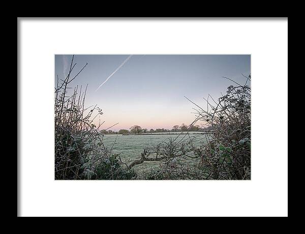 Rural Framed Print featuring the photograph The frosty morning you have been waiting for by Spikey Mouse Photography