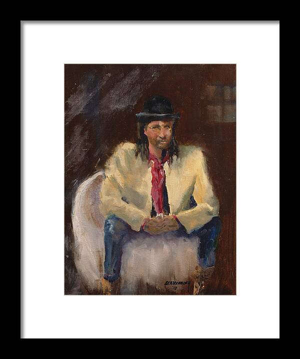 Figurative Framed Print featuring the painting The Gambler by Bryan Alexander