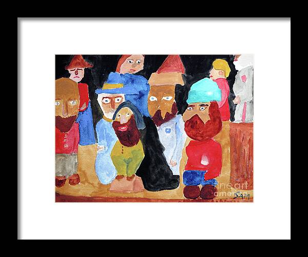 Gang Framed Print featuring the painting The Gang by Sandy McIntire
