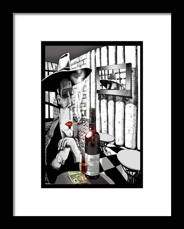 Gangster Framed Print featuring the mixed media The Gangster by Jose Roldan Rendon