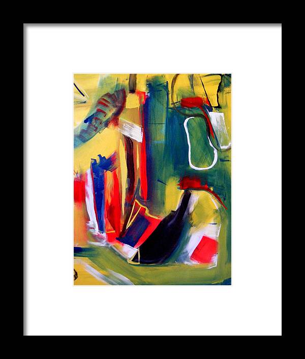 Abstract Framed Print featuring the painting The Garden Of Ghosts - Detail by Peter Bethanis
