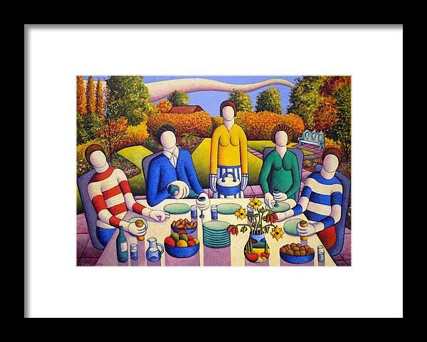 Garden Framed Print featuring the painting The Garden Party by Alan Kenny