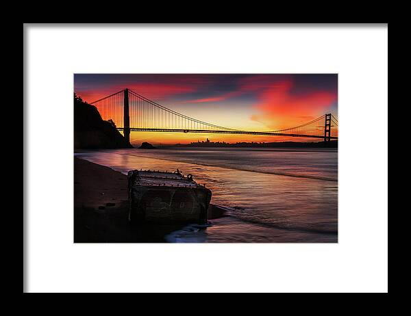 Sunrise Framed Print featuring the photograph The Gate of Gold by Janet Kopper