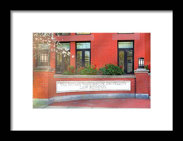 George Washington University Law School Framed Print featuring the photograph The George Washington University Law School DC by Susan Candelario