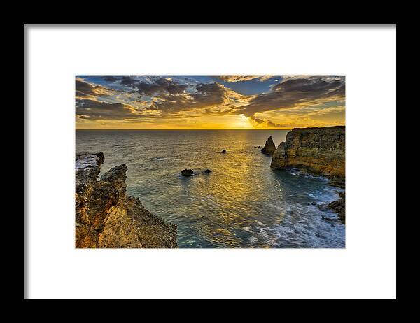 Golden Hour Framed Print featuring the photograph The Golden Hour - Cabo Rojo - Puerto Rico by Photography By Sai