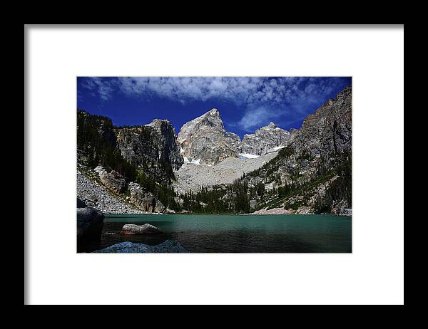 Cascade Canyon Framed Prints Framed Print featuring the photograph The Grand and Mount Owen from Delta Lake by Raymond Salani III