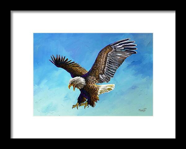 Eagle Framed Print featuring the painting The Grand Master by Anthony Mwangi