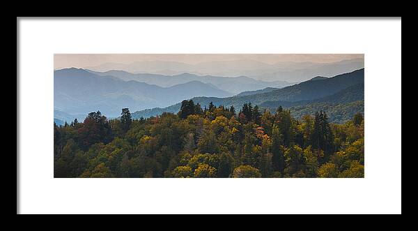 Landscape Framed Print featuring the photograph The Great Smokey Mountains by Ryan Heffron