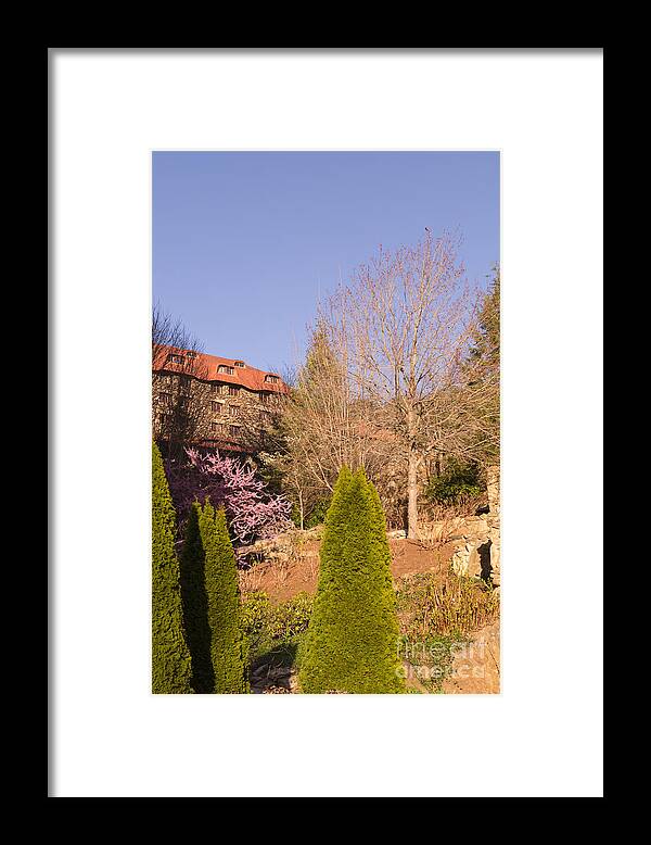 Grove Park Inn Framed Print featuring the photograph The Grove Park Inn on a Spring Evening by MM Anderson